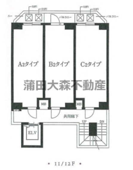 リクレイシア蒲田の区画図
