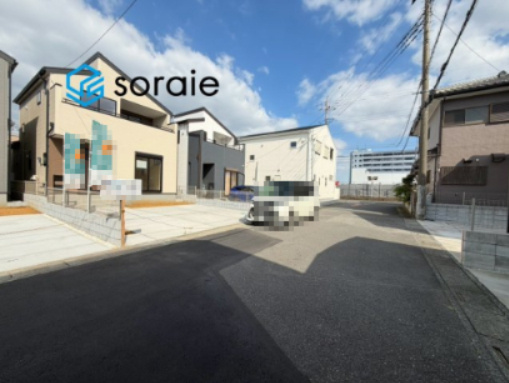 入間市久保稲荷第10期　全2棟　新築戸建　リーブルガーデンの前面道路含む現地写真|8/4　撮影