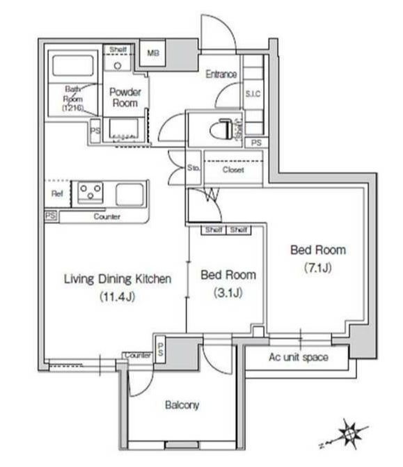 スタイリオ元住吉Ⅱの間取り|セキュリティシステムや共用ラウンジなど充実設備♪