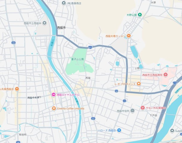 西脇市西脇　第17期　新築一戸建ての地図