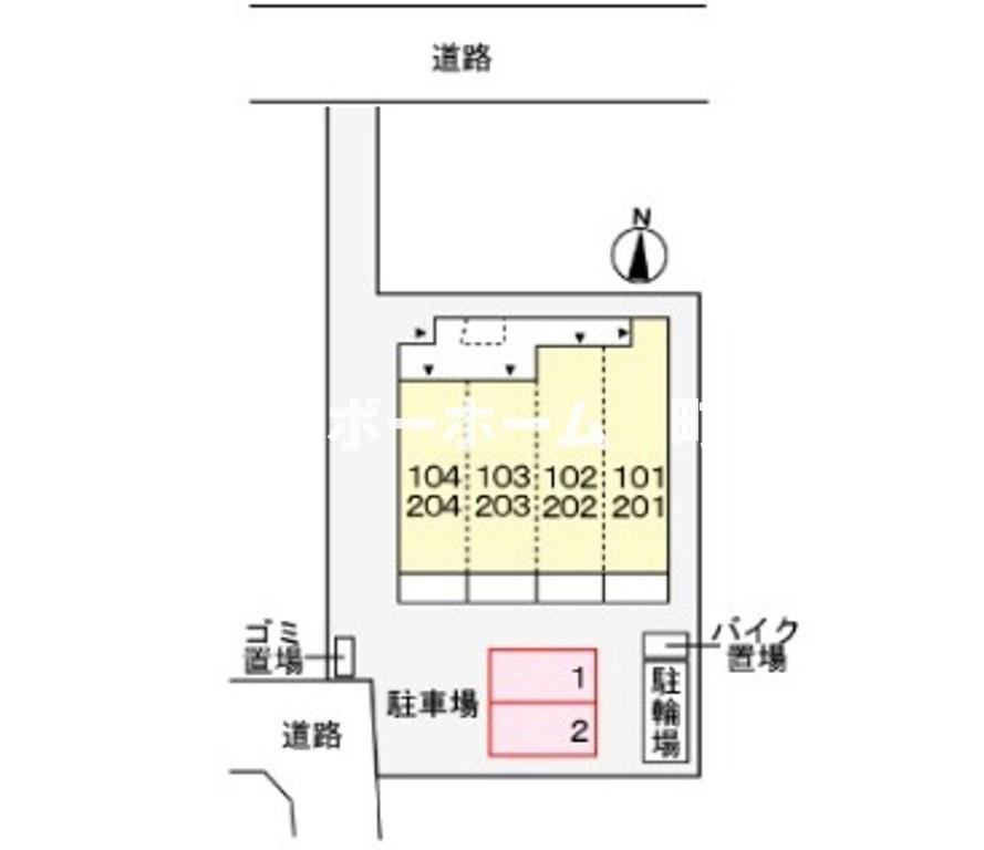 ブリュージュ　テラス※初期費用分割あと払いサービス利用可能物件の区画図