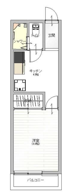 吉原コ－ポの間取り