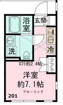 世田谷区砧６丁目のアパートの間取り