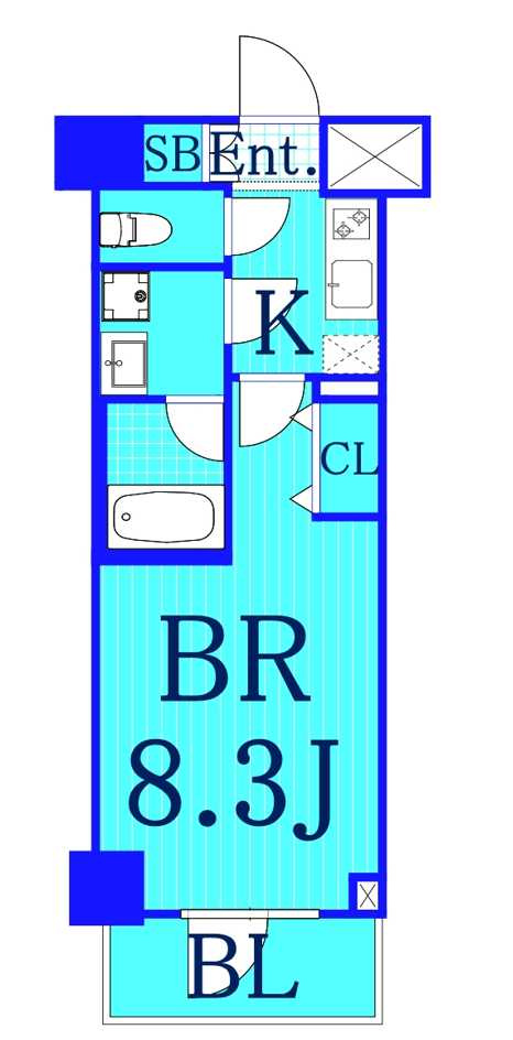 川崎市川崎区池田１丁目の賃貸マンションの間取り