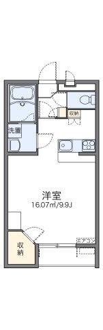 レオパレスイーストカサギの間取り|代表的な間取のため実際の間取とは異なる場合があります