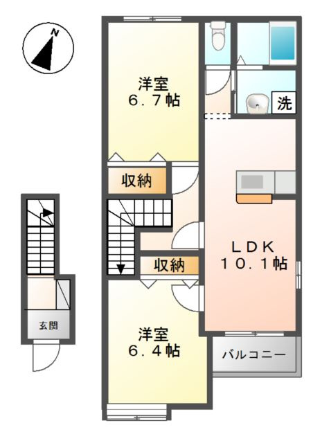 アクアサイド上の浜の間取り