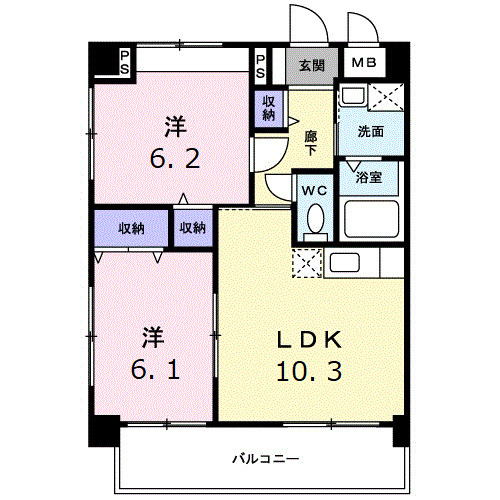 サンシャインＫＡＷＡＯＫＡの間取り