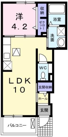 ヒロノハルカスＢの間取り
