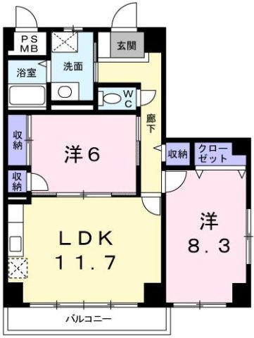 シエル青山の間取り