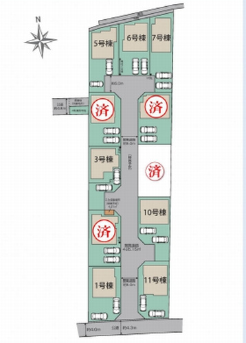 【仲介手数料０円】秦野市渋沢　新築一戸建て　全11棟の区画図|秦野市渋沢　新築一戸建て　全11棟