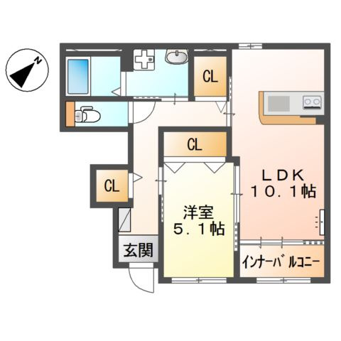 スターテラス長楽寺アネックスの間取り