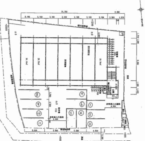 広島市安佐南区古市４丁目のアパートの区画図