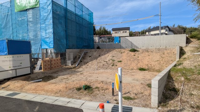【トーヨーホーム売主/売土地】東郷春木下鏡田　E区画の前面道路含む現地写真| 現地写真・日当たり良好