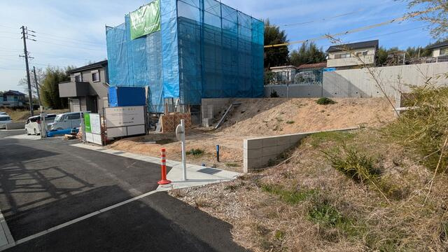 【トーヨーホーム売主/売土地】東郷春木下鏡田　E区画の前面道路含む現地写真| 現地写真・日当たり良好