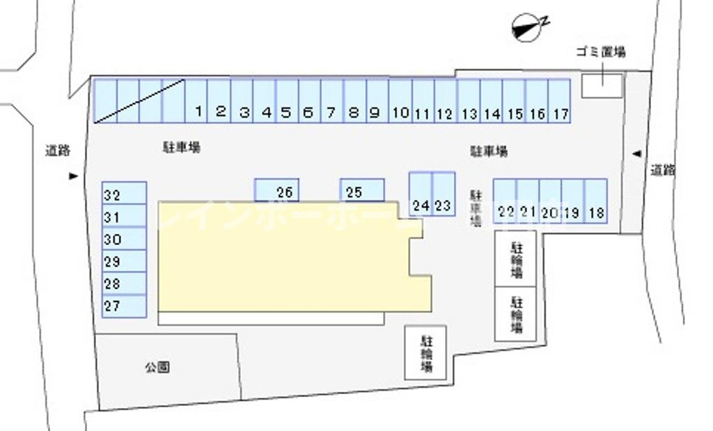 ビジュ桜森※初期費用分割あと払いサービス利用可能物件の区画図