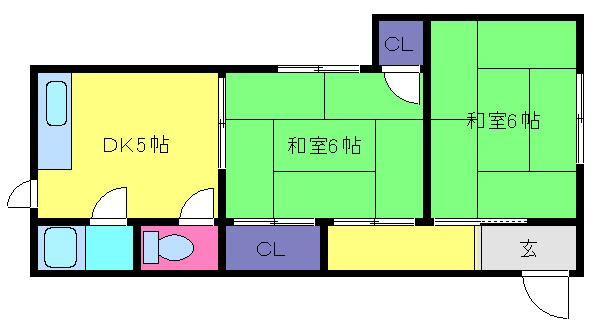 青谷ハイツの間取り