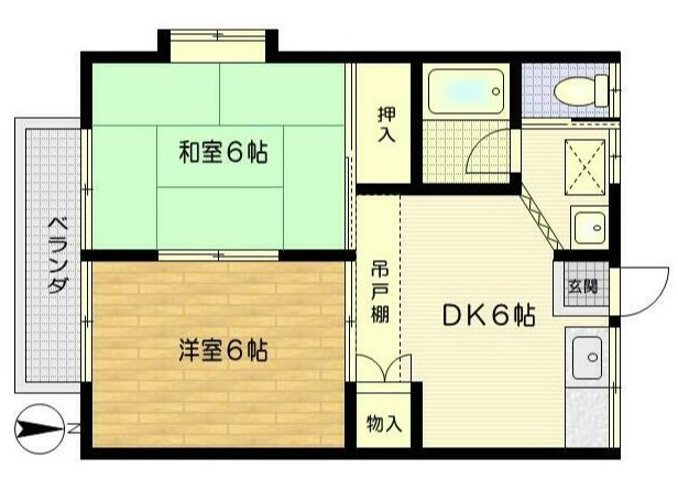 第２野崎コ－ポの間取り