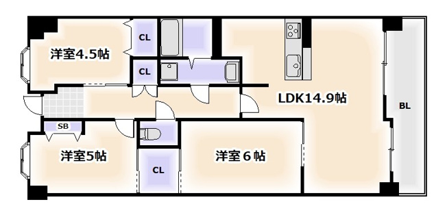 【間取り】 | フロンティアタワー難波ＥＡＳＴ