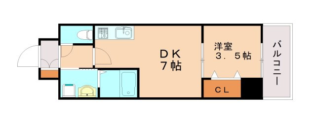 ASCLAIREKOBEHIGASHINADAの間取り