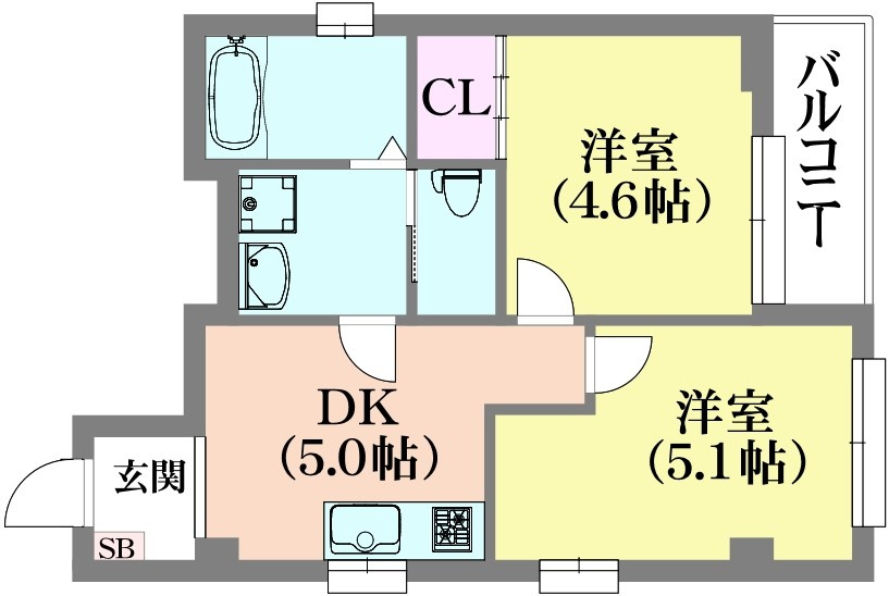 品川第6マンションの間取り