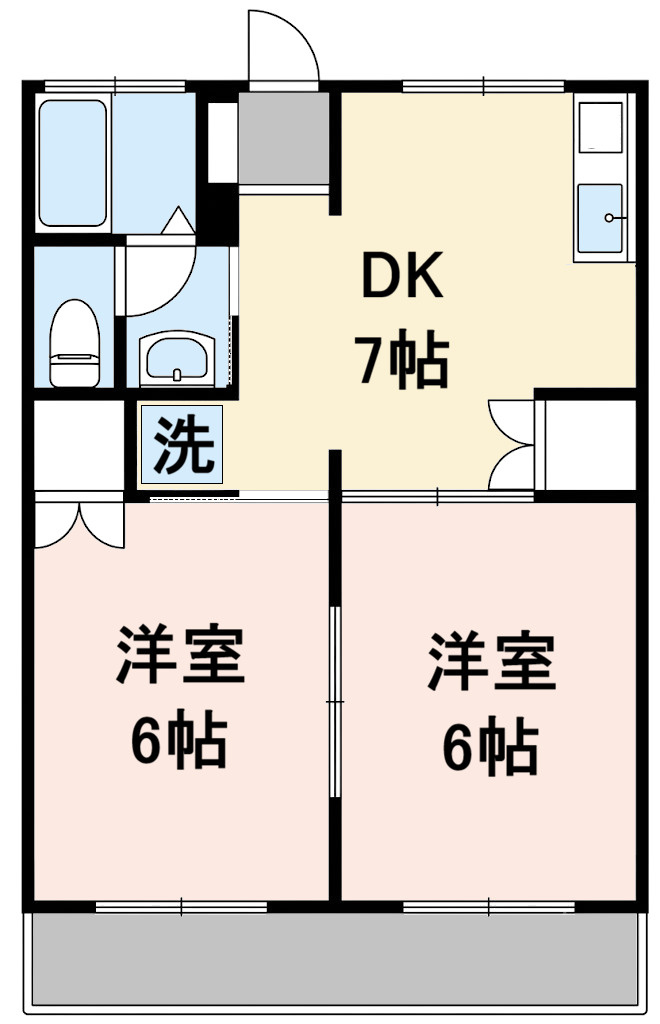 コーポイーストN　　刈谷市近郊の賃貸ならクラスホーム刈谷店の間取り