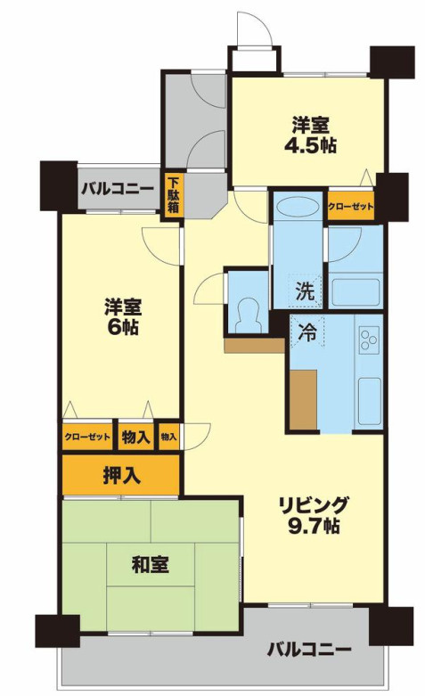 アーベイン狭山　中古マンション　7階の間取り