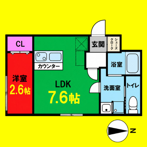 Celenest浄心　名古屋市賃貸　仲介手数料無料の間取り