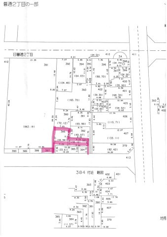 日暮通２丁目土地の土地図