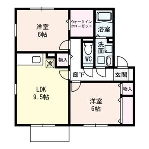 【間取り】 | レークタウン D棟 D | D-201の間取り図です。