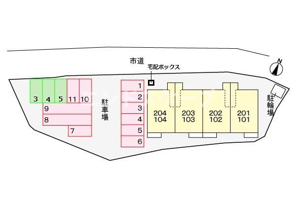 カーサ・ブローテの区画図|高崎、前橋のお部屋探しはエンドスケープまで！お客様の理想お聞かせ下さい♪