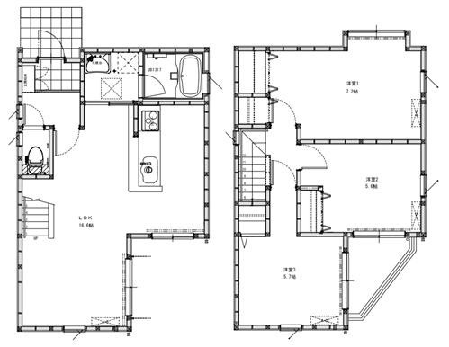 長岡戸建賃貸の間取り
