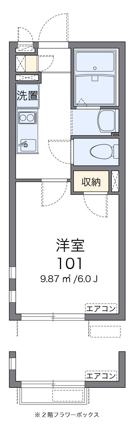 クレイノＭＵＳＡＳＨＩ壱号館の間取り