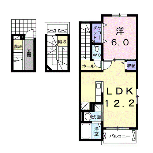 ファミーユ　Ｂの間取り