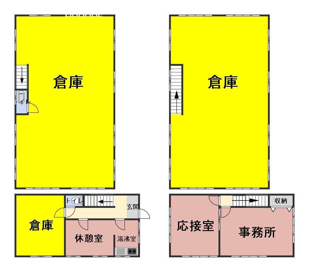 ６７２０８　羽島市福寿町平方8丁目事務所付倉庫の間取り