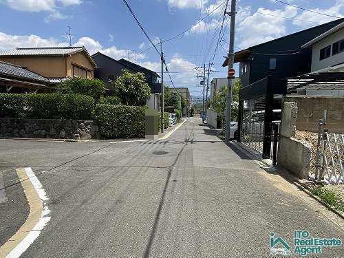 紫竹上ノ岸町 土地の前面道路含む現地写真