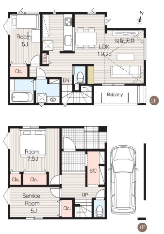 【横浜市南区中村町4丁目288-17全3棟新築戸建て】★仲介手数料無料★（中村小学校・平楽中学校）の間取り
