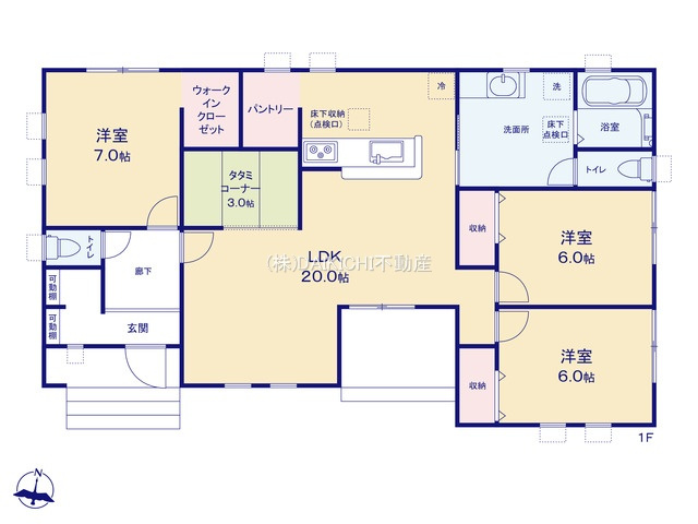 【間取り】 | 行田桜町　Livele Garden.S　新築戸建　全1棟　1号棟