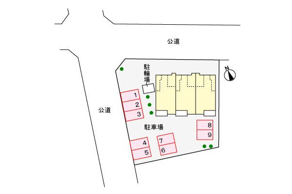 ハイツネゴシの駐車場