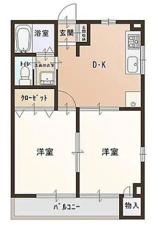 静岡県裾野市　二棟一括アパートの間取り