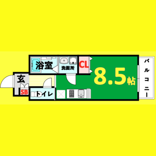 La Douceur今池　名古屋市賃貸　仲介手数料無料の間取り