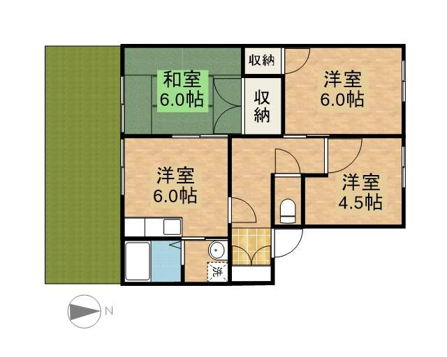 【間取り】 | ドリームタウンⅠ トムソーヤ