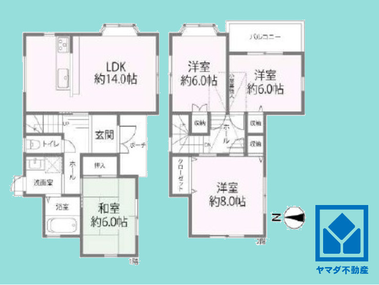 京田辺市薪山垣外の間取り
