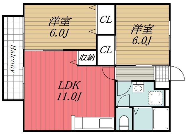 【間取り】 | ジャックパレス　Ⅵ