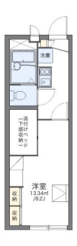 レオパレスＰｅａｃｅｆｕｌの間取り