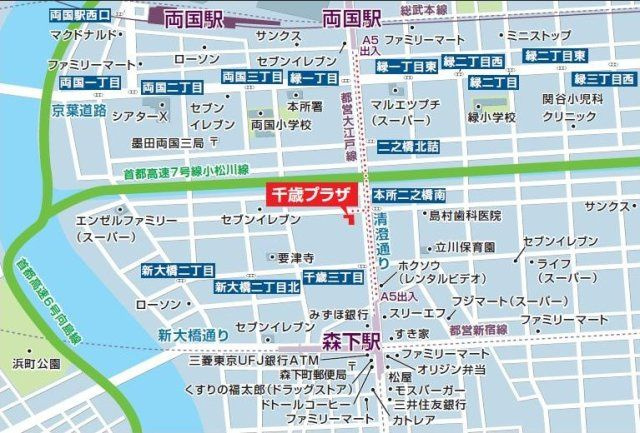 千歳プラザの地図