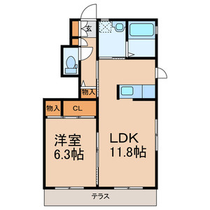 【間取り】 | メゾンリバーアイランドＡ | 間取りです。