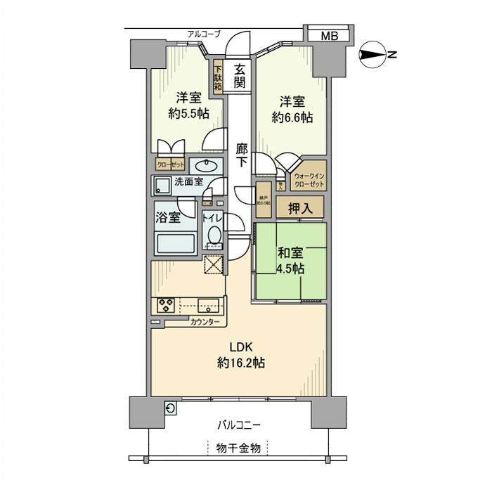 グランシンフォニア戸田公園ＥＡＳＴ棟の間取り