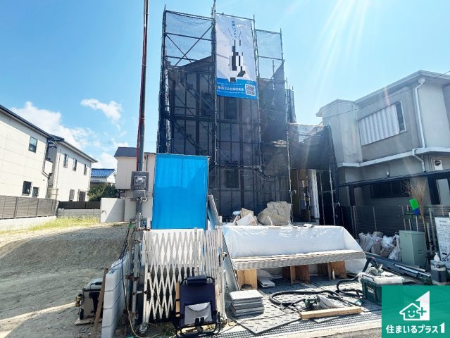 堺市東区日置荘原寺町　新築一戸建ての外観|現在の進捗状況です！順調に作業進行中、完成が待ち遠しいです！詳細の間取り等、お気軽にお問い合わせください！
