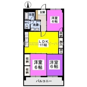 【間取り】 | コーポ宮内 | 現況優先