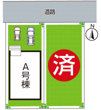 堺市東区日置荘原寺町　新築一戸建ての区画図|全２区画